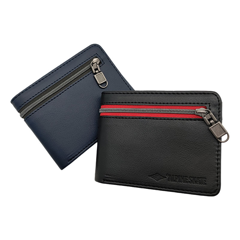 Bifold Wallets Decorated With Zipper