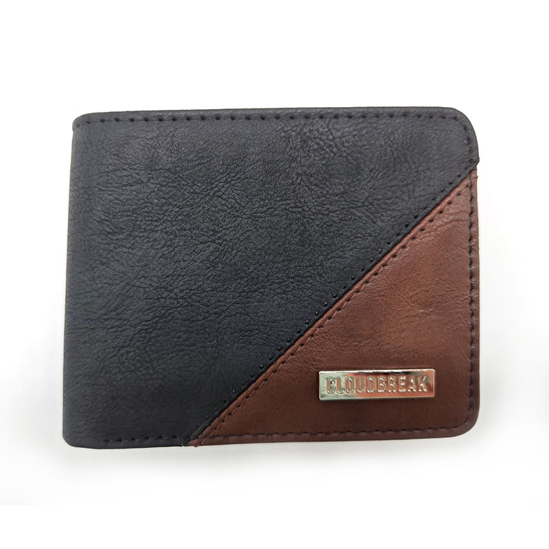 Classic Style Button Snap Pocket Inside Bifold Wallets For Men