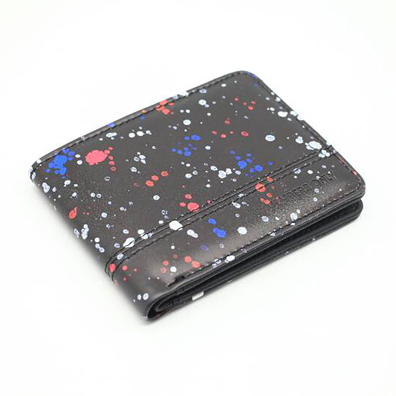 Colorful Spot Of Paint Slim Wallet For Men