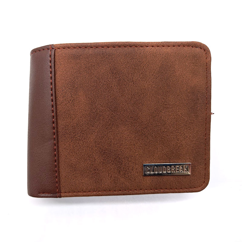 Different Pu Combined Bifold Wallet For Men