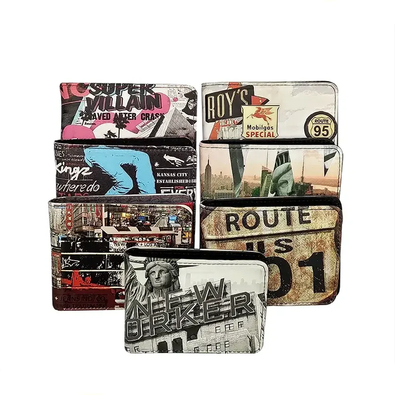 Digitail Print Design Slim Wallet For Men