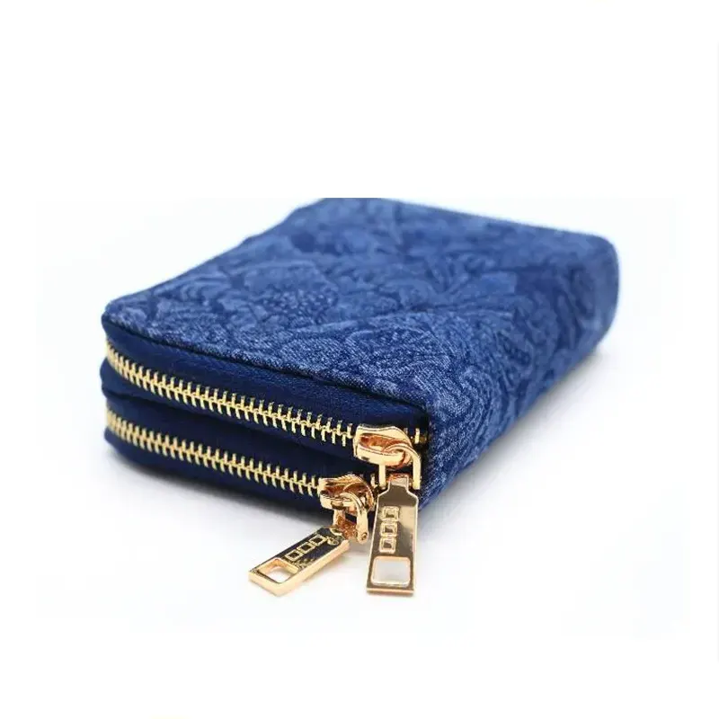 Double Zipper Daily Use Ladies Short Wallet