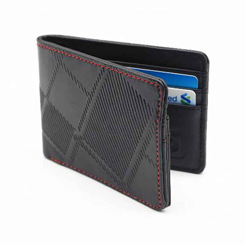 Full Page Embossed PU bifold wallet for men