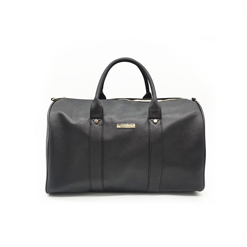 Ladies Black saffiano Pu Duffle Bag