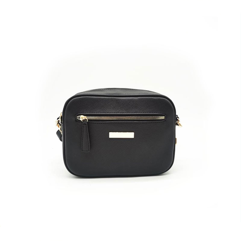 Ladies Black saffiano Pu Shoulder bag