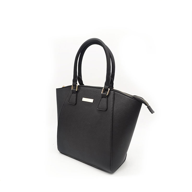 Ladies Black saffiano Pu Tote bag