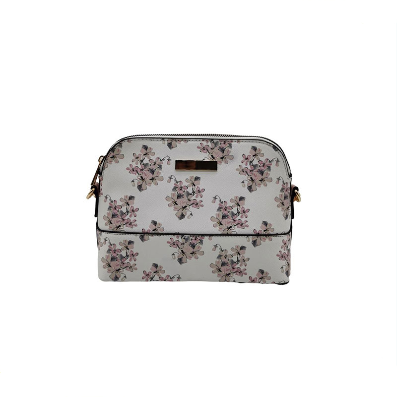 Ladies Flower Printed Pu Shoulder Bag