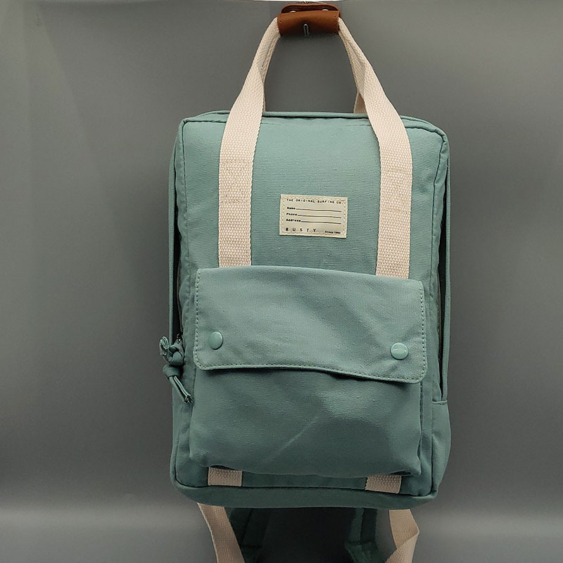 Ladies Medium Size Dyed Cotton Canvas Light Weight Backpack