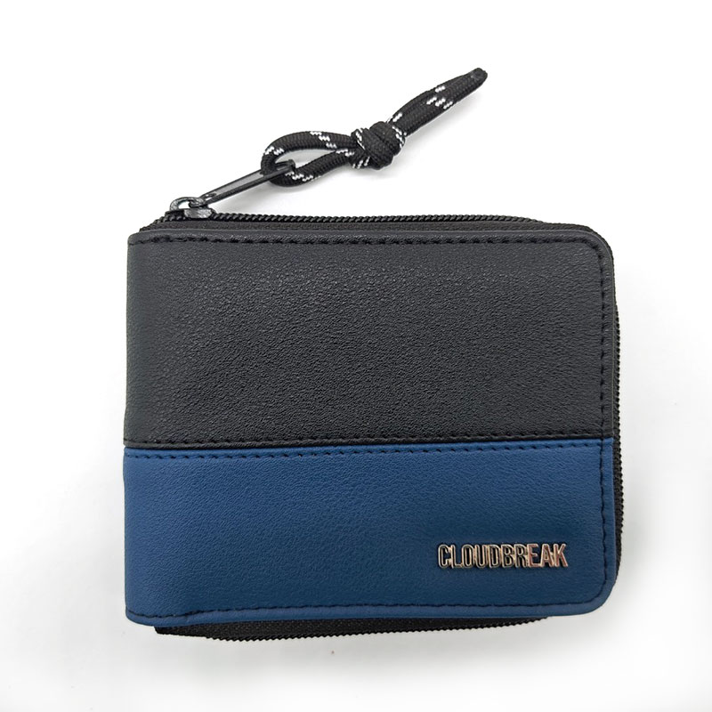 Mixed Color Zipper Wallet For Men