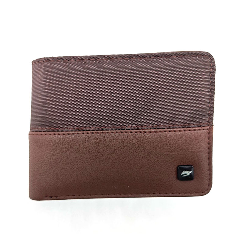 Mixed Fabric With Zipper Pocket Inside Bifold Wallets For Men