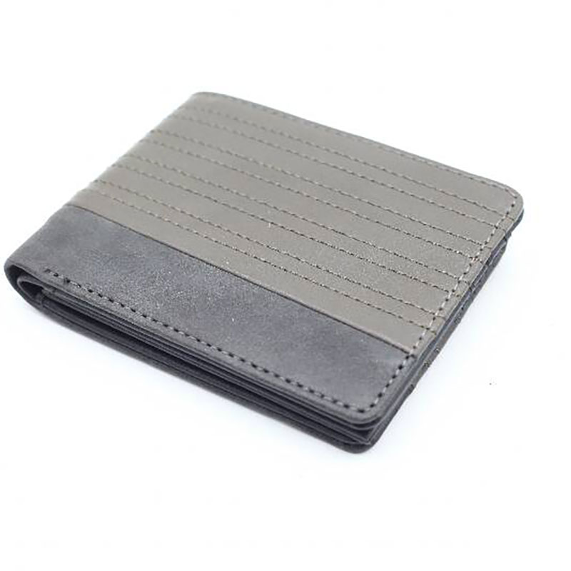 Quilted Thread Slim Wallet For Men