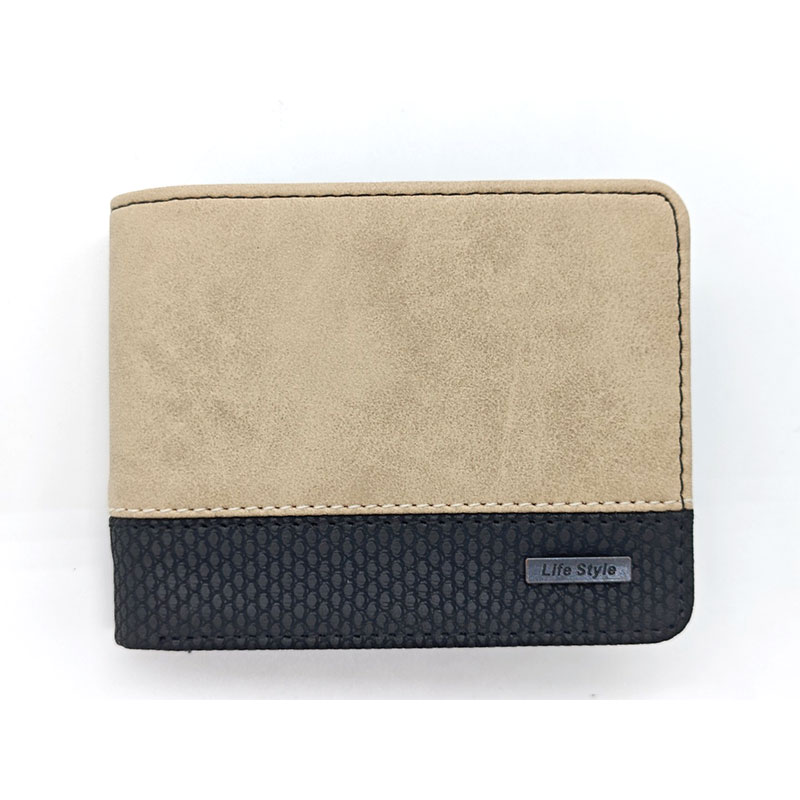 Simple Design Casual Style PU Slim Wallet For Men