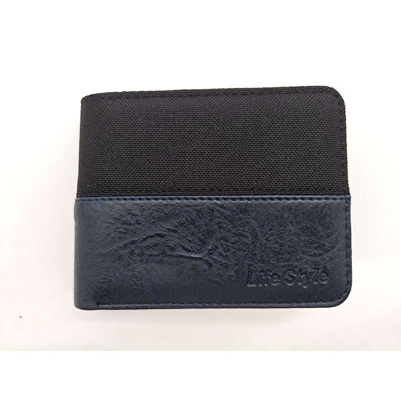 Simple Design Mixed Fabric Bifold Wallets For Men