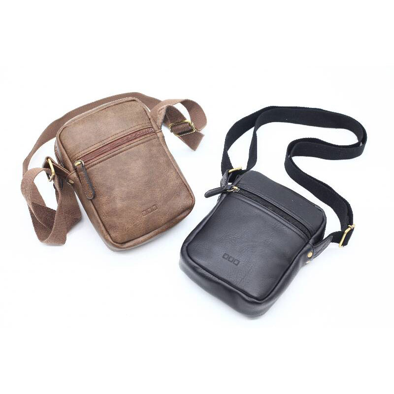 Vintage Casual PU Leather Small Mens Shoulder Bag