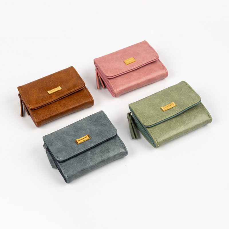 Vintage Fashion PU Trifold Small Ladies Wallet