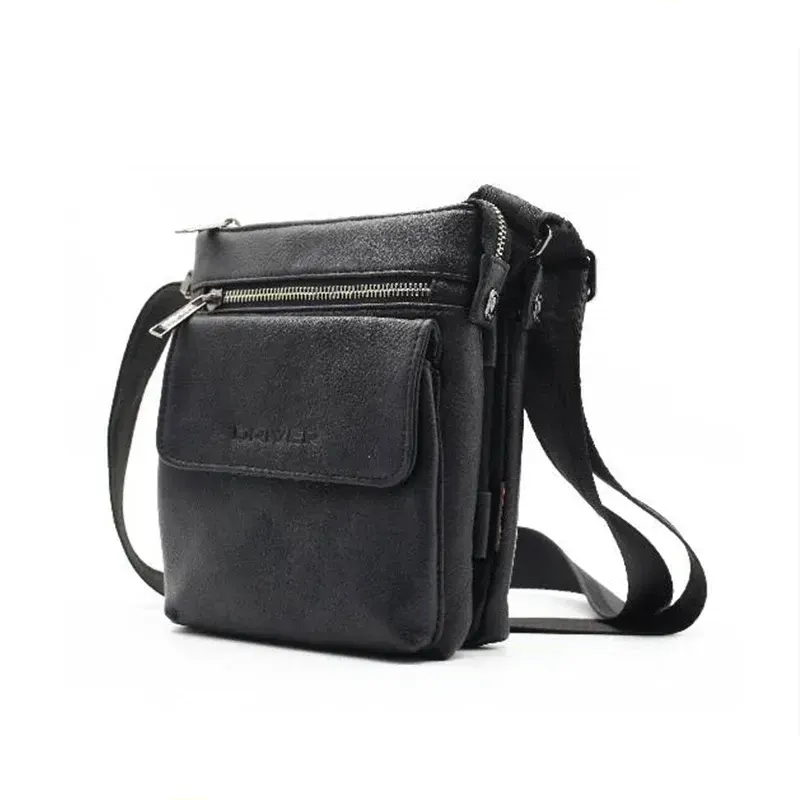 Zipper Closure Classic Mens Shoulder Bag