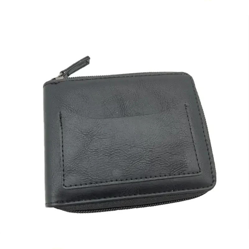 Zipper Wallet With Front Card Slot For Men